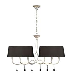 Paola Silver-Black Ceiling Lights Mantra Linear Fittings